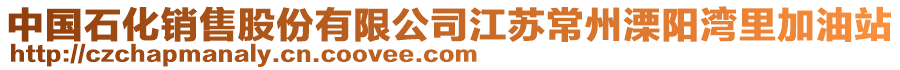 中國石化銷售股份有限公司江蘇常州溧陽灣里加油站