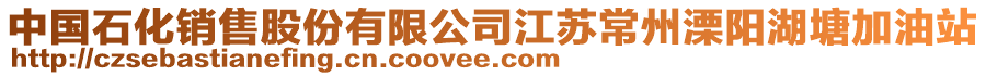 中國石化銷售股份有限公司江蘇常州溧陽湖塘加油站