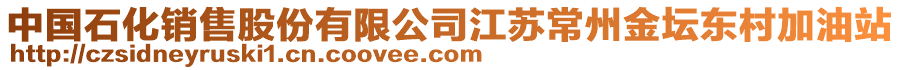 中國石化銷售股份有限公司江蘇常州金壇東村加油站