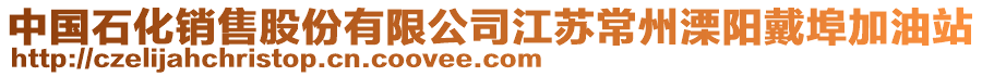 中國石化銷售股份有限公司江蘇常州溧陽戴埠加油站