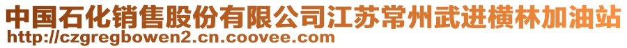 中國石化銷售股份有限公司江蘇常州武進橫林加油站