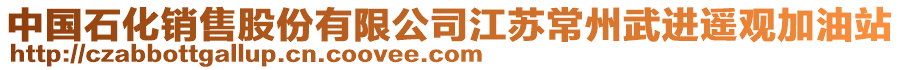 中國石化銷售股份有限公司江蘇常州武進遙觀加油站