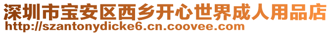 深圳市寶安區(qū)西鄉(xiāng)開心世界成人用品店