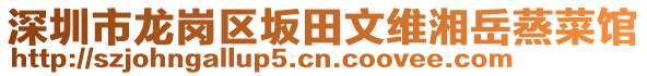 深圳市龍崗區(qū)坂田文維湘岳蒸菜館