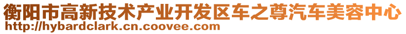 衡陽市高新技術(shù)產(chǎn)業(yè)開發(fā)區(qū)車之尊汽車美容中心