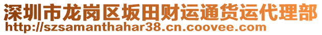 深圳市龍崗區(qū)坂田財運通貨運代理部