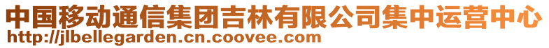 中國移動通信集團吉林有限公司集中運營中心