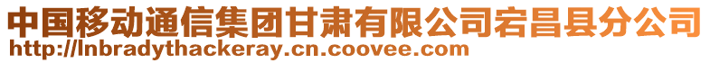 中國(guó)移動(dòng)通信集團(tuán)甘肅有限公司宕昌縣分公司