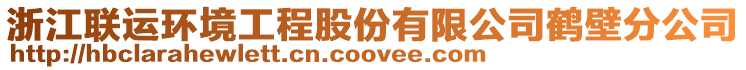 浙江聯(lián)運(yùn)環(huán)境工程股份有限公司鶴壁分公司