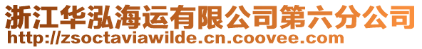 浙江華泓海運(yùn)有限公司第六分公司