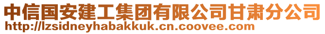 中信國(guó)安建工集團(tuán)有限公司甘肅分公司