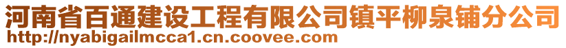 河南省百通建設(shè)工程有限公司鎮(zhèn)平柳泉鋪分公司