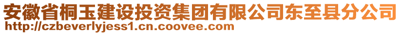 安徽省桐玉建設投資集團有限公司東至縣分公司