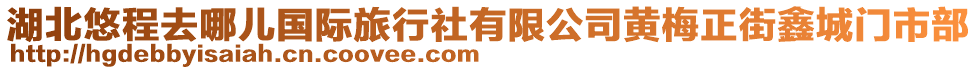 湖北悠程去哪兒國際旅行社有限公司黃梅正街鑫城門市部