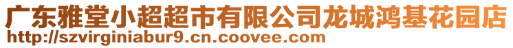 廣東雅堂小超超市有限公司龍城鴻基花園店