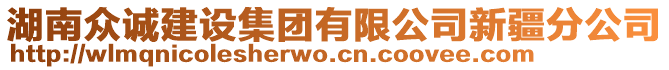 湖南眾誠建設(shè)集團(tuán)有限公司新疆分公司