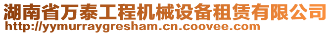 湖南省萬泰工程機(jī)械設(shè)備租賃有限公司