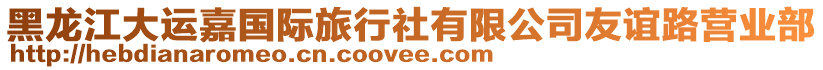 黑龍江大運(yùn)嘉國(guó)際旅行社有限公司友誼路營(yíng)業(yè)部