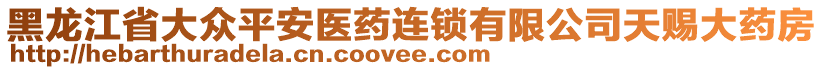 黑龙江省大众平安医药连锁有限公司天赐大药房