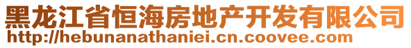 黑龍江省恒海房地產(chǎn)開發(fā)有限公司