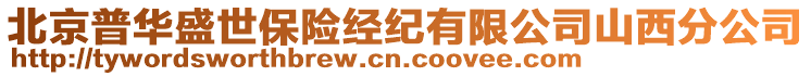 北京普華盛世保險經(jīng)紀有限公司山西分公司