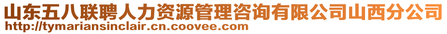 山東五八聯(lián)聘人力資源管理咨詢有限公司山西分公司