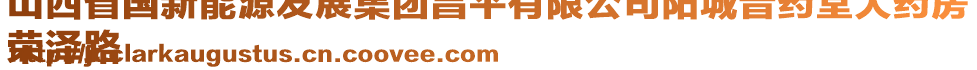 山西省國新能源發(fā)展集團(tuán)昌平有限公司陽城晉藥堂大藥房
榮澤路