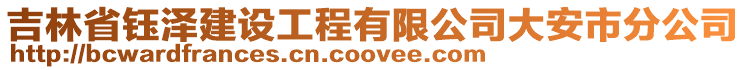 吉林省鈺澤建設工程有限公司大安市分公司
