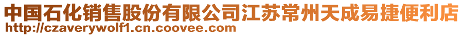 中國(guó)石化銷售股份有限公司江蘇常州天成易捷便利店
