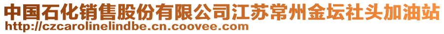 中國石化銷售股份有限公司江蘇常州金壇社頭加油站