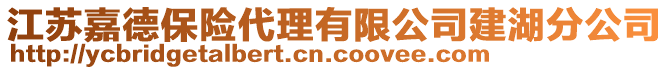江蘇嘉德保險代理有限公司建湖分公司