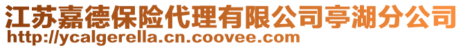 江蘇嘉德保險代理有限公司亭湖分公司