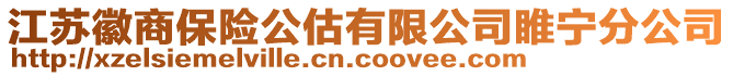 江蘇徽商保險公估有限公司睢寧分公司