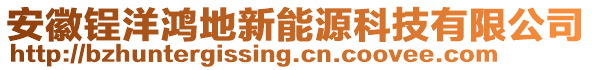 安徽锃洋鴻地新能源科技有限公司