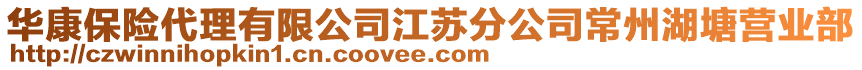 華康保險代理有限公司江蘇分公司常州湖塘營業(yè)部