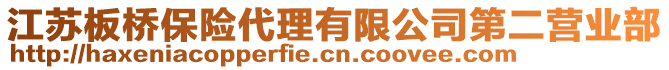 江蘇板橋保險(xiǎn)代理有限公司第二營(yíng)業(yè)部