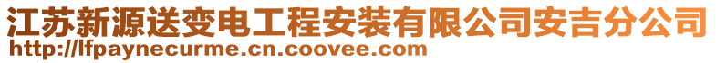 江蘇新源送變電工程安裝有限公司安吉分公司