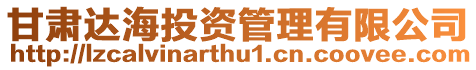 甘肅達海投資管理有限公司