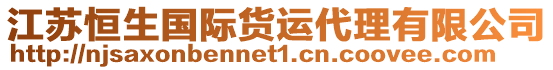 江蘇恒生國際貨運(yùn)代理有限公司