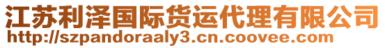 江蘇利澤國際貨運代理有限公司