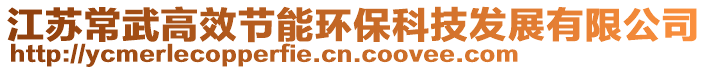 江蘇常武高效節(jié)能環(huán)保科技發(fā)展有限公司