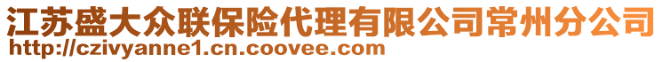 江蘇盛大眾聯(lián)保險代理有限公司常州分公司