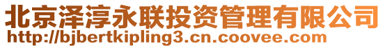 北京澤淳永聯(lián)投資管理有限公司