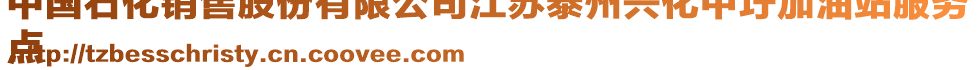 中國(guó)石化銷售股份有限公司江蘇泰州興化中圩加油站服務(wù)
點(diǎn)