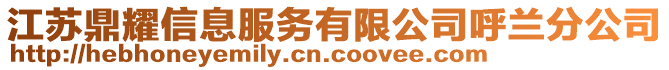 江苏鼎耀信息服务有限公司呼兰分公司