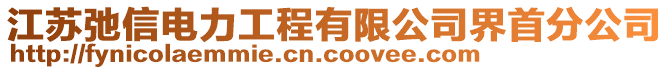 江蘇弛信電力工程有限公司界首分公司