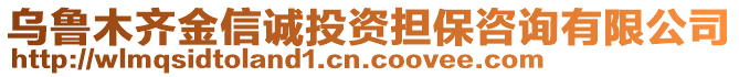 烏魯木齊金信誠(chéng)投資擔(dān)保咨詢有限公司