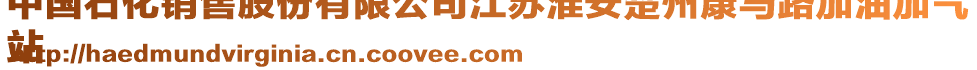 中國石化銷售股份有限公司江蘇淮安楚州康馬路加油加氣
站