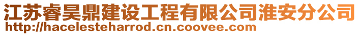 江蘇睿昊鼎建設(shè)工程有限公司淮安分公司