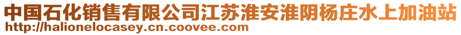 中國石化銷售有限公司江蘇淮安淮陰楊莊水上加油站